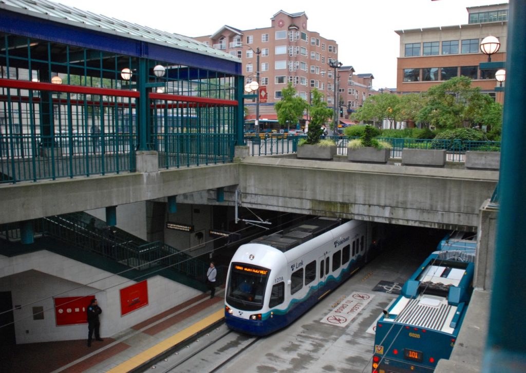 The International District has plenty of public transportation, and is also a very walkable neighborhood. 